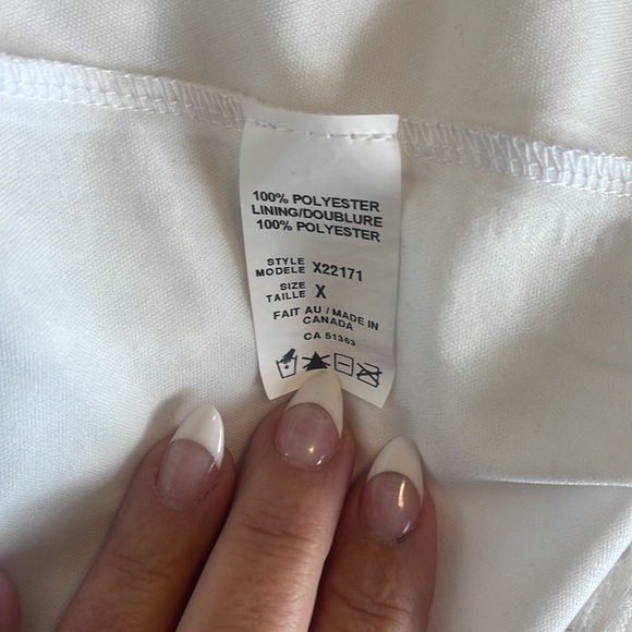 Initiatives White Lace Lined Tunic with 3/4 Sleeves in Large - Picture 7 of 9